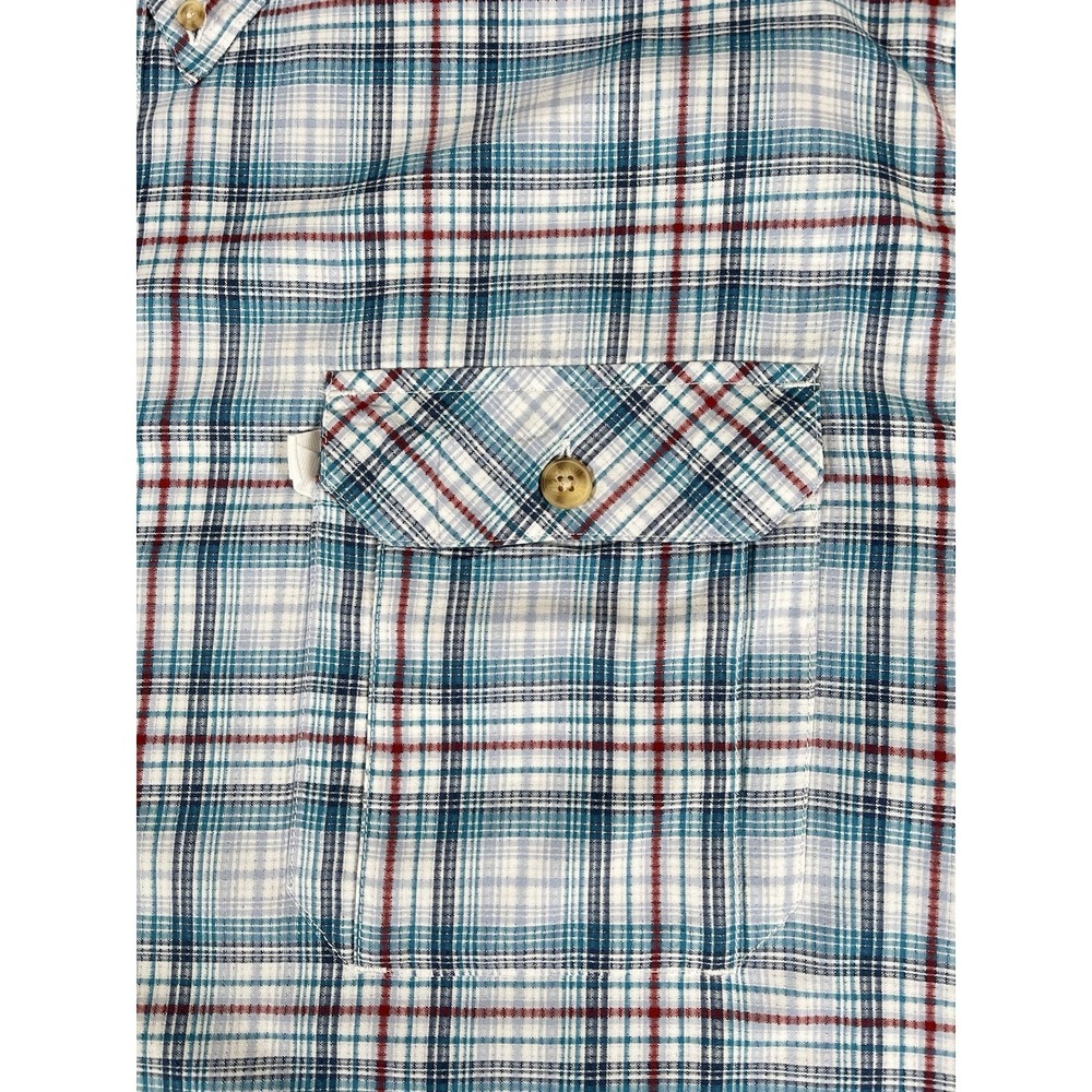 Duluth Trading Co Breezeshooter Red White Blue Vented Check‎ S/S Shirt Men's 3XL - Picture 6 of 9